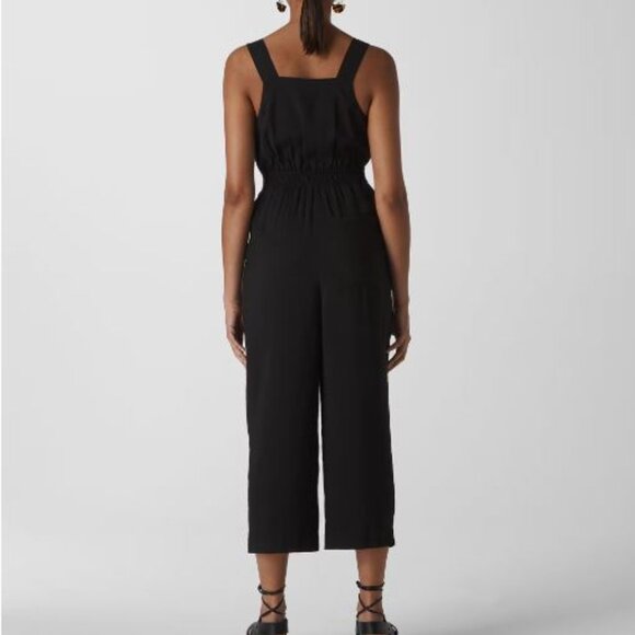 NWOT Like New Whistles Lara Button Black Jumpsuit Size UK 10/ US6 - Picture 2 of 11